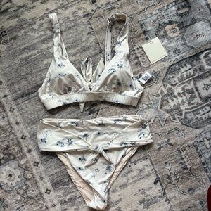 Kitty and Vibe bikini set coastal Carolina print size L NEW